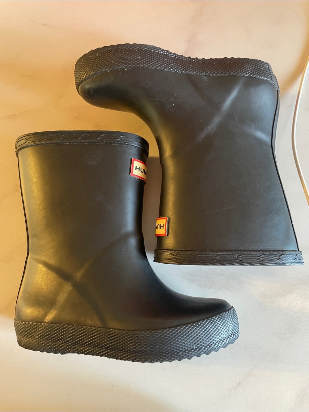 Hunter Black Rain Boots Size US 7